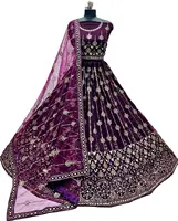 Most Trendinga Special Wearing Purple Color Net Lehenga Choli Price With Dupatta Wholesale Asian Clothing At Surat