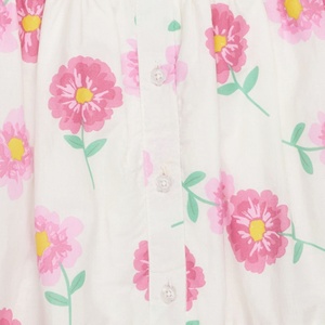 Vestido actualizado con estampado floral, corte ajustado y vuelo, cuello redondo, sin mangas, largo hasta la rodilla con bajo acampanado, 100% algodón 2026 - Product Image 3