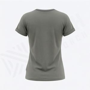 เสื้อยืดคอกลมแขนสั้นผู้หญิง ผ้าซาตินคุณภาพสูง สีและโลโก้สั่งทำได้ พรีเมียม - Product Image 2