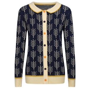 Cárdigan Varsity Premium Transpirable con Cuello en V para Hombre, Suéter de Punto a Rayas con Botones para Uso Universitario en el Campus, Estilo Americano - Product Image 4