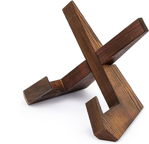 Support à assiettes en bois pliable, égouttoir à vaisselle repliable, support à assiettes en bois, porte-vaisselle - Product Image 1