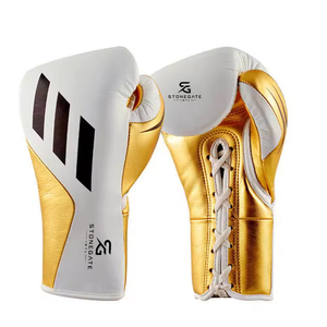Gants de boxe en cuir véritable marron, style vintage, à sangles, pour entraînement MMA et Muay Thai, 2026 - Product Image 2