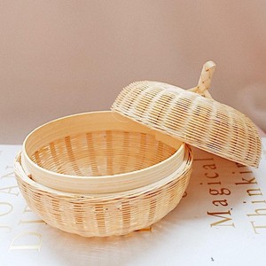 Boîtes en bambou pour ranger les bonbons et les desserts, contenants de présentation alimentaire de haute qualité, boîte de rangement tissée à la main - Product Image 1