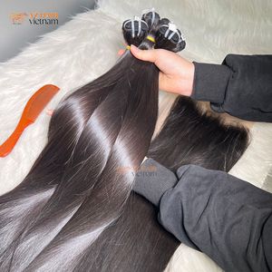 Paquets de cheveux droits en os miroir à prix abordable 100% extensions de cheveux bruts vietnamiens prêts à expédier, prêts à faire des perruques - Product Image 5