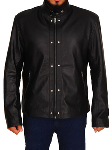Chaqueta de Cuero PU Acolchada para Hombre de Al Nolan Enterprises, Cuello Alto, Forro de Algodón Transpirable y Ecológico, Ropa de Invierno - Product Image 1