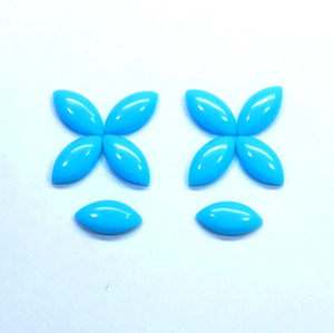 Turquesa Natural de Primera Calidad, Cabujón Marquise Azul de 5x2.5 MM, Gema Suelta para Joyería, Anillo, Colgante, Pendientes - Product Image 2
