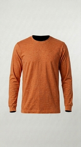 High Quality 100% Cotton Long Sleeve <b>T</b>-<b>Shirt</b> O-Neck Vintage Streetwear Style Men's <b>Pack</b> of <b>5</b> - Product Image 2