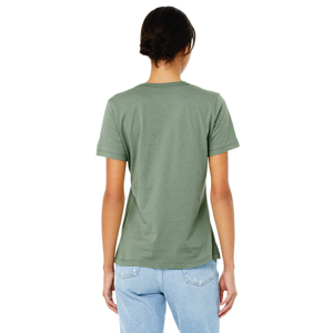 เสื้อยืดคอกลมแขนสั้นผู้หญิง สีพื้น ผ้าฝ้ายถัก 100% สวมใส่สบาย ทรงปกติ เสื้อฤดูร้อน - Product Image 4