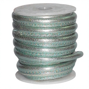 Cordon macramé en cuir Nappa cousu sangles à motif imperméable corde cirée tressée de couleur fantaisie pour chaussures fabrication de bijoux vêtements - Product Image 1