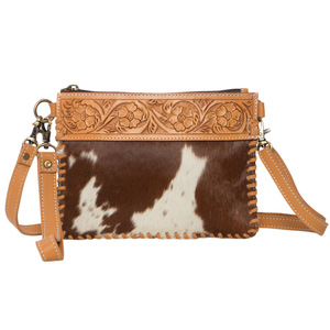 Bolso de Hombro de Cuero Genuino de Moda, con Bolsillo Exterior con Cremallera, Bolso de Mano Grande de Cuero Vacuno, Bolso Bandolera - Product Image 3