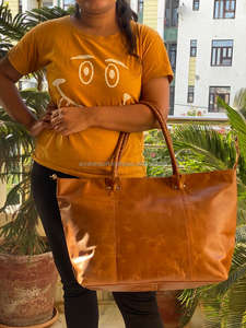 New Vintage Full Grain <b>Leather</b> Tote Bag Women Genuine <b>Leather</b> <b>Shopping</b> Bag Unique Stylish Collection Multi Purpose Shoulder Bag - Product Image 4