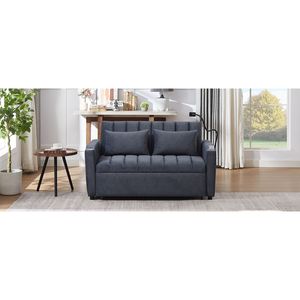 Divano Letto Convertibile da 142 cm con Tre Porte USB, Due Tasche Laterali e Due Supporti Girevoli a 360 Gradi per Telefono - Product Image 4