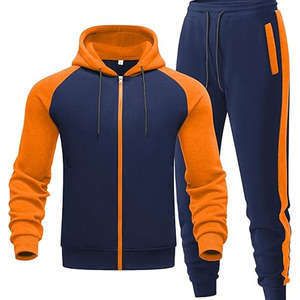Conjunto Deportivo para Hombre, Chaqueta con Cierre Completo y Pantalones, Ropa Deportiva para Entrenamiento, Running, Ejercicio, Casual, Corte Regular - Product Image 1