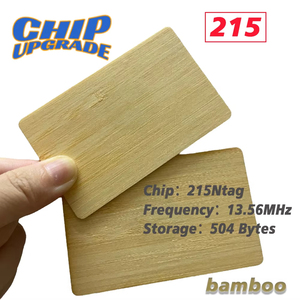 บัตร NFC ไม้ 13.56MHZ RFID Ntag215 504 ไบต์ บัตรควบคุมการเข้าออกโรงแรมแบบไร้สัมผัส บัตรสมาชิก บัตรของขวัญสลักเลเซอร์ - Product Image 3