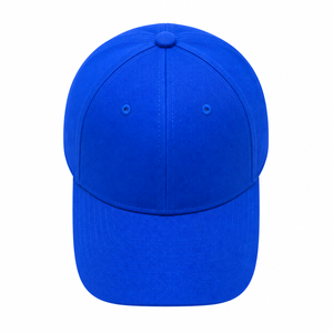 Casquette de baseball en coton bleue à 6 panneaux, réglable, unisexe, décontractée, couleur unie, visière incurvée - Product Image 3