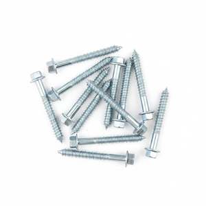 Weather-Resistant Yellow/White Zinc Plated Carbon Steel Lag <b>Screws</b> - Product Image 1