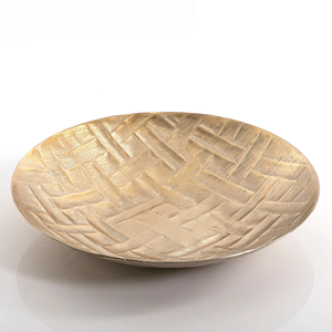Bol de service décoratif en aluminium haut de gamme pour événements spéciaux, création d'une présentation de table luxueuse - Product Image 3