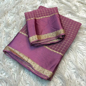 Sari de viscosa georgette Index Karts, suave, fluido, ligero, reversible, de secado rápido, largo hasta el suelo, diseño estampado indio para mujer - Product Image 1