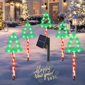 Paquete de 5 Luces de Navidad Impermeables IP44 para Exteriores, 8 Modos, Decoración Navideña para Jardín, Césped, Árbol de Navidad - Product Image 1