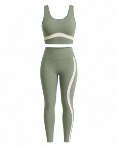 Conjunto Deportivo Premium para Yoga y Gimnasio para Mujer, Sujetador Deportivo que Absorbe la Humedad, Leggings de Cintura Alta, Fabricante Mayorista OEM ODM - Product Image 1