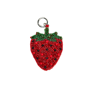 Breloque de sac brodée de perles avec perles de rocaille - Accessoire de mode féminin fait main et écologique pour la remise des diplômes et la Fête nationale - Product Image 1