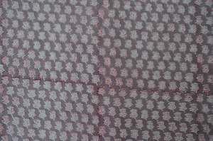 Hand Block Printed Cotton Fabric Grey <b>Red</b> Floral Buti Print Indian Handmade Soft Cotton Dress <b>Material</b> - Product Image 2