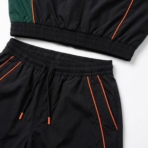 Conjunto Deportivo de Chaqueta y Pantalón con Capucha para Hombre, Diseño Color Block, Ropa Deportiva Transpirable de Poliéster para Otoño, Venta al Por Mayor - Product Image 5