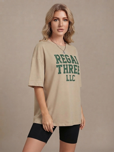 T-shirt femme imprimé sur mesure, coton oversize, coupe décontractée, épaules tombantes, streetwear, haute qualité 180 gsm - Product Image 6