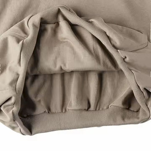 เสื้อฮู้ดโอเวอร์ไซส์ผู้ชาย สีพื้น ผ้าฝ้ายเฟรนช์เทอร์รี่ สวมใส่สบายๆ สำหรับฤดูใบไม้ร่วง ดีไซน์กระเป๋าโลโก้ด้านหน้า แขนเสื้อแบบปกติ - Product Image 6