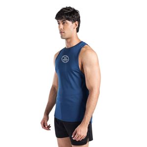 T-shirt de sport pour homme Teal Charger à manches tombantes, coupe oversize, en coton, pour entraînement, fitness, musculation, vêtement athlétique à coupe ample - Product Image 4