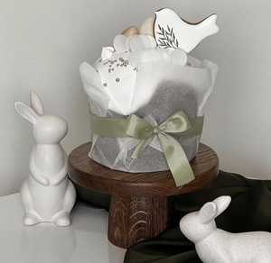 Bandeja de Madera Rústica Hecha a Mano con Base de Pedestal para Eventos de Boda, Panadería y Decoración de Mesa - Product Image 2