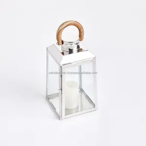 Porte-bougie en bois artisanal de luxe Décoration de salon Design d'intérieur Lanterne de Noël Porte à charnières Festive - Product Image 6