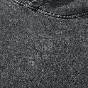Vente directe d'usine, prix de gros, sweats à capuche délavés pour hommes, design de logo personnalisé, sweats à capuche délavés pour hommes - Product Image 6