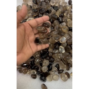 Piedras caídas de cuarzo ahumado pulido a granel, cristales curativos tallados para Feng Shui Energy, decoración del hogar y regalo de estilo mascota - Product Image 3