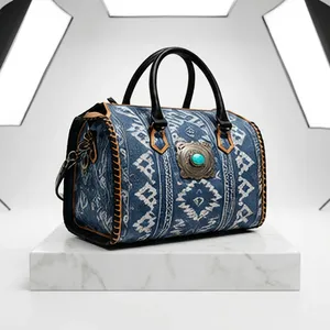 Wholesale Leather Luxury Style Women's Hand Bag Vintage designer cards pattern Chains Decoration Two Strap Leather <b>handbag</b> - Product Image 5
