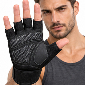 Gants de musculation personnalisés pour l'entraînement en salle de sport, vente en gros, fabricant OEM ODM, fournisseur d'équipement de fitness et de maintien pour les mains - Product Image 2
