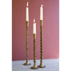 Porte-bougie conique en métal au design tendance, revêtement noir, pour la maison, les événements, les fêtes, porte-bougie décoratif - Product Image 3