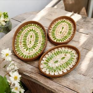 Décoration en rotin et nacre de style arabe, qualité export UO, écologique, qualité commerciale, avec ensemble MOP UO INDIA - Product Image 2