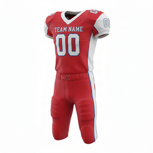 Conjunto de Uniforme de Fútbol Americano Personalizable, Pantalones Cortos y Camiseta, 100% Poliéster Transpirable, Tallas Grandes, Logotipo Frontal con Impresión Digital - Product Image 3