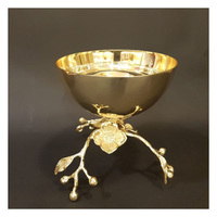 Bol en aluminium artisanal de luxe haut de gamme pour les mariages et les arrangements de table festifs, vaisselle et décorations de table