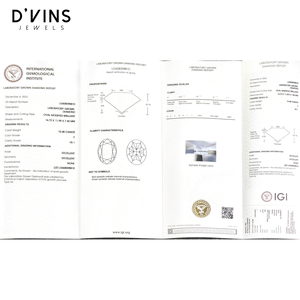 D'vins Jewels Bijoux Personnalisés Diamant de laboratoire CVD ovale taille F VS1 10,48 carats Fancy Light - Product Image 4