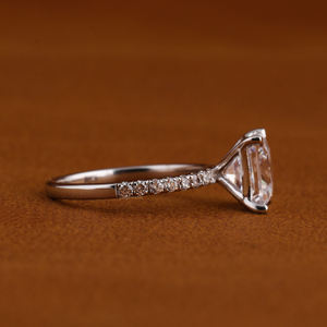 Anillo de Compromiso con Diamante Creado en Laboratorio, Corte Princesa, 3.5 CT, Anillo de Diamante de Oro Real de 14k Personalizado, Proveedor Mayorista - Product Image 4