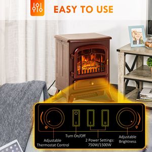 Caminetto Elettrico Indipendente da 22 Pollici con Fiamme LED Realistiche, Protezione dal Surriscaldamento, Installazione a Incasso da 72 Pollici, Certificato GS - Product Image 5