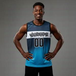 Camiseta de Baloncesto Personalizada de Alta Calidad, Transpirable, con Número y Nombre del Equipo, Unisex, Sin Mangas, Sublimada, al por Mayor - Product Image 1