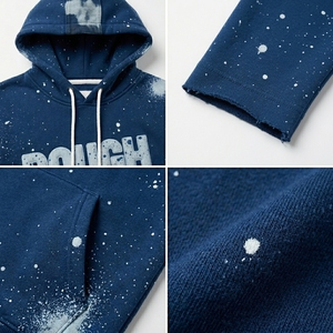 Sudadera con Capucha Personalizada OEM para Hombre, Estilo Acid Wash para Streetwear, 370g, Felpa, Oversize, con Parches, Venta al Por Mayor - Product Image 6