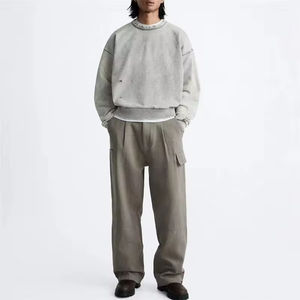 Sudaderas de Hombre Slim Fit Más Vendidas, Sudaderas Casuales con Hombros Caídos, Sudaderas Cómodas para Hombre, Sudaderas Oversize con Lavado Ácido - Product Image 5