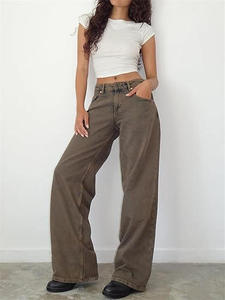 Jeans en denim pour femmes, vente en gros, taille mi-haute, coupe droite, style boyfriend, finition douce, mélange 95% coton, S~4XL, décontracté - Product Image 6