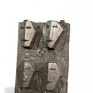 Panel de Pared de Madera Tribal Naga de la India, Tallado a Mano, Decoración Arquitectónica, Estilo Rústico Antiguo, para Interiores de Hotel, Combinable, 1 Contenedor - Product Image 2