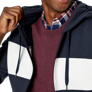 Sudadera con capucha para hombre 100% algodón al por mayor con cremallera, estampado de logotipo personalizado, patrón sólido, técnicas de teñido anudado y teñido liso - Product Image 3