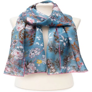 Summer Silk <b>Chiffon</b> <b>Scarf</b> Hijab Custom Logo Design Luxury Women Handmade Skin Friendly Long stylish Other <b>Scarves</b> - Product Image 1
